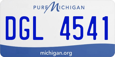 MI license plate DGL4541