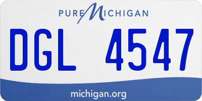 MI license plate DGL4547