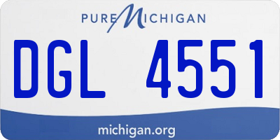 MI license plate DGL4551