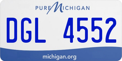 MI license plate DGL4552