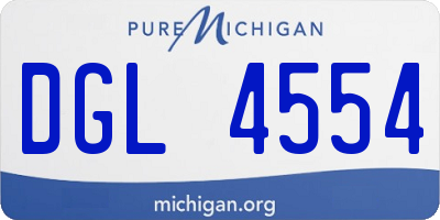 MI license plate DGL4554