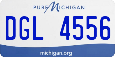MI license plate DGL4556