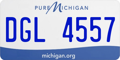 MI license plate DGL4557