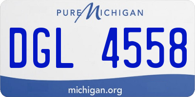 MI license plate DGL4558