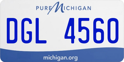 MI license plate DGL4560