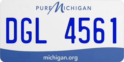 MI license plate DGL4561