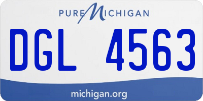 MI license plate DGL4563