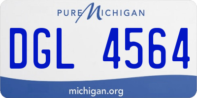 MI license plate DGL4564
