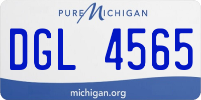 MI license plate DGL4565