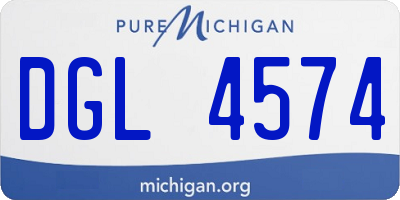 MI license plate DGL4574