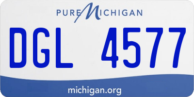 MI license plate DGL4577