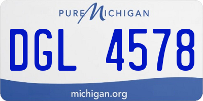 MI license plate DGL4578