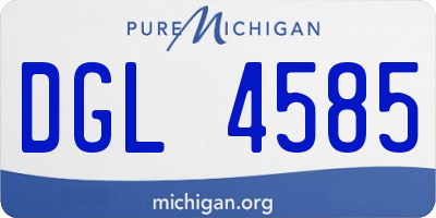 MI license plate DGL4585