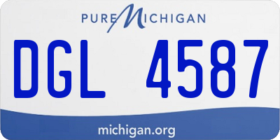 MI license plate DGL4587