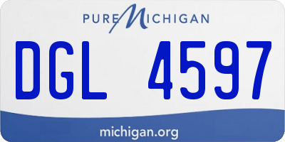 MI license plate DGL4597