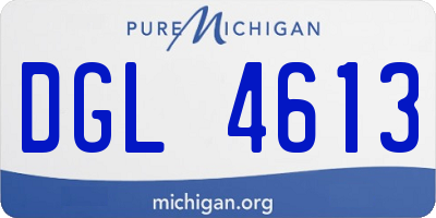 MI license plate DGL4613