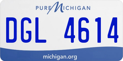 MI license plate DGL4614