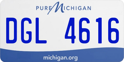 MI license plate DGL4616