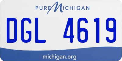 MI license plate DGL4619
