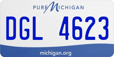 MI license plate DGL4623