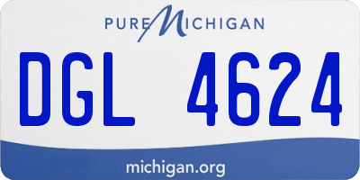 MI license plate DGL4624