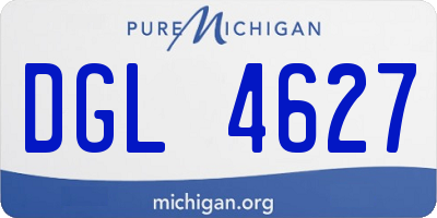 MI license plate DGL4627