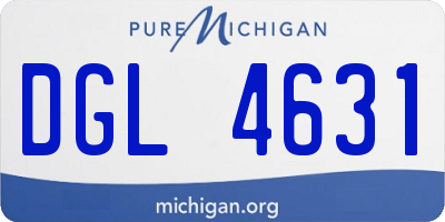 MI license plate DGL4631