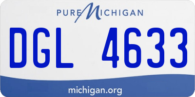 MI license plate DGL4633