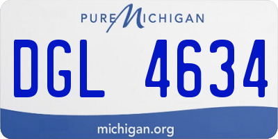 MI license plate DGL4634