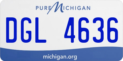 MI license plate DGL4636