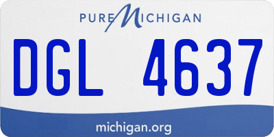 MI license plate DGL4637
