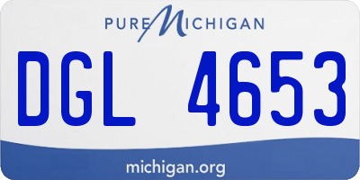 MI license plate DGL4653