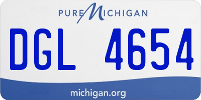 MI license plate DGL4654