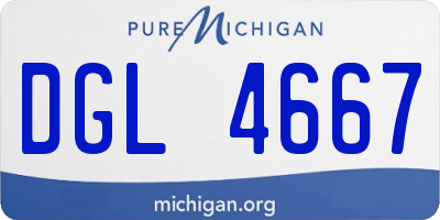 MI license plate DGL4667