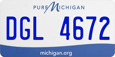 MI license plate DGL4672