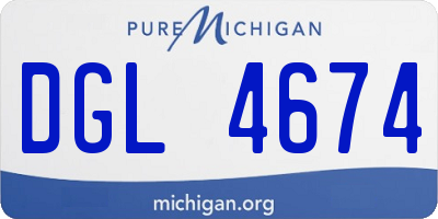 MI license plate DGL4674