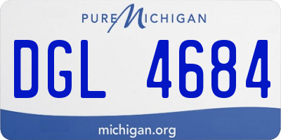 MI license plate DGL4684