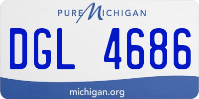 MI license plate DGL4686