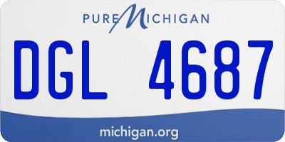 MI license plate DGL4687