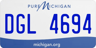 MI license plate DGL4694
