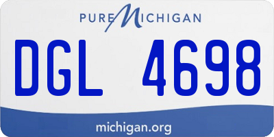 MI license plate DGL4698