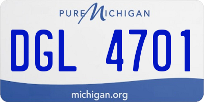 MI license plate DGL4701