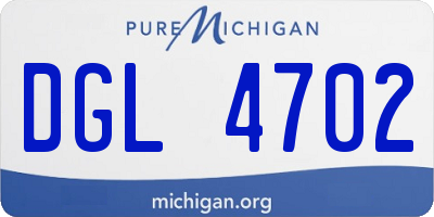 MI license plate DGL4702