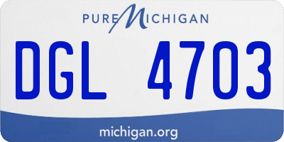 MI license plate DGL4703