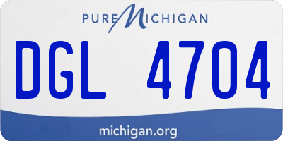 MI license plate DGL4704