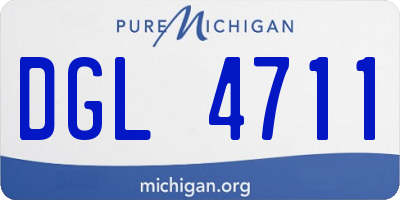 MI license plate DGL4711