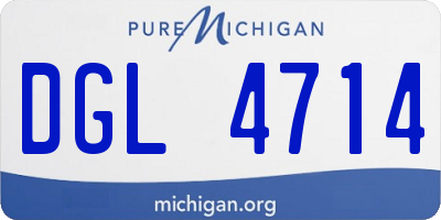 MI license plate DGL4714