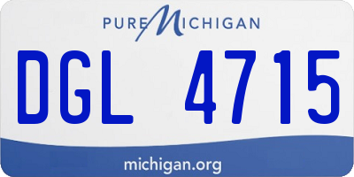 MI license plate DGL4715