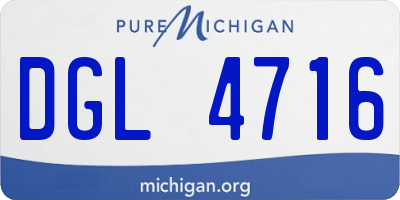 MI license plate DGL4716