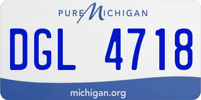 MI license plate DGL4718